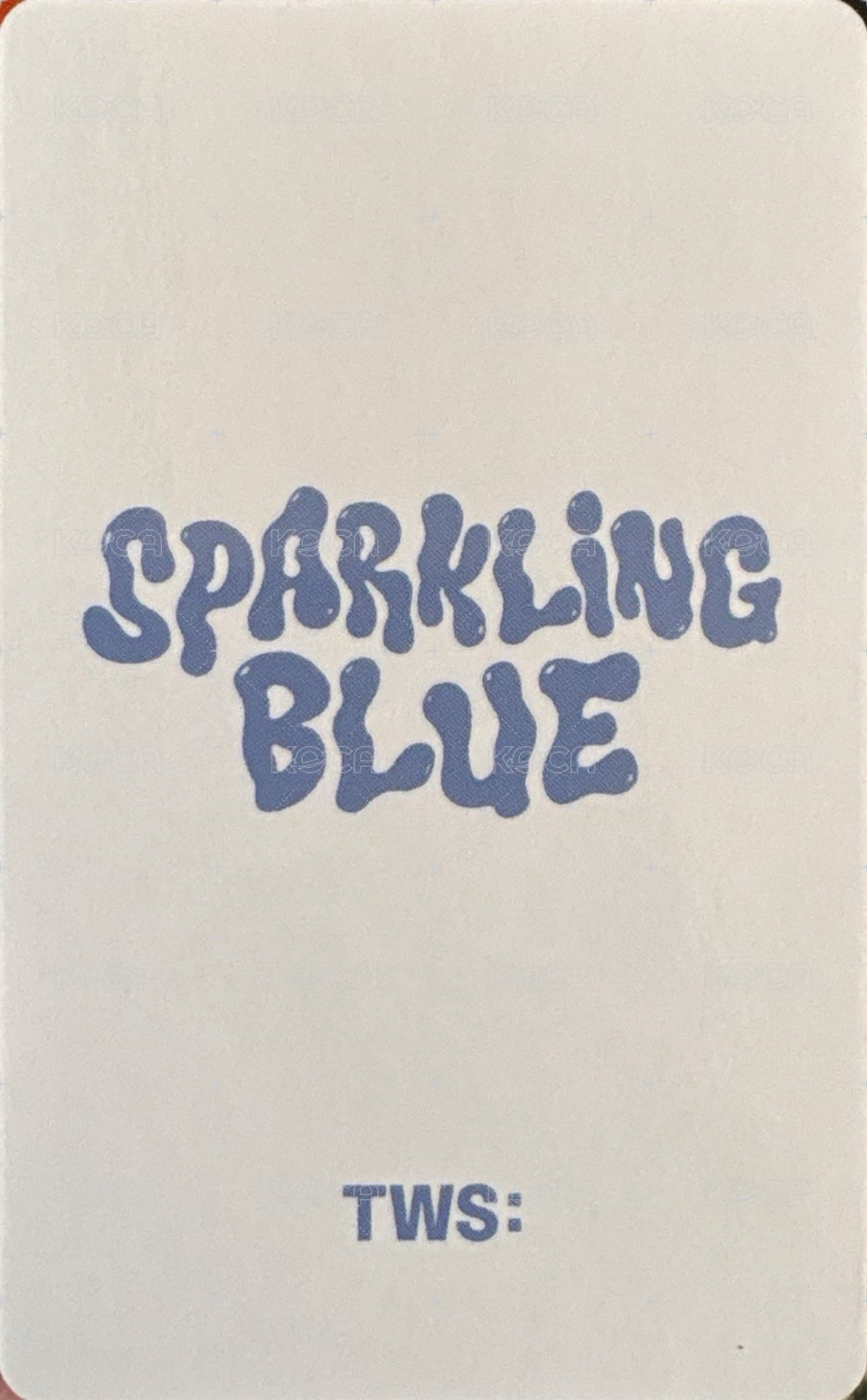 Sparkling Blue 日咖 幸運卡 日咖 背面