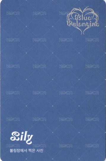 正規一 專輯卡 藍版電子專 保齡球莉 背面