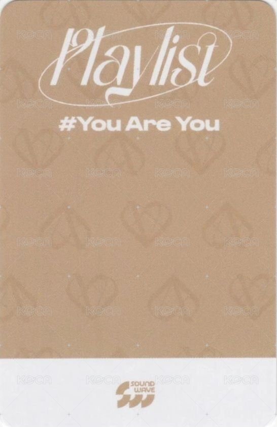 Playlist #You Are You sw 2.0 幸運卡 Sticker ver. 背面