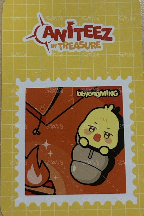 ANITEEZ IN TREASURE 周邊卡 旼琦台北限定網包卡 背面
