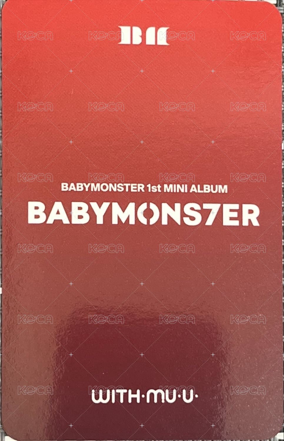 BABYMONS7ER wm 預售 特典卡  背面