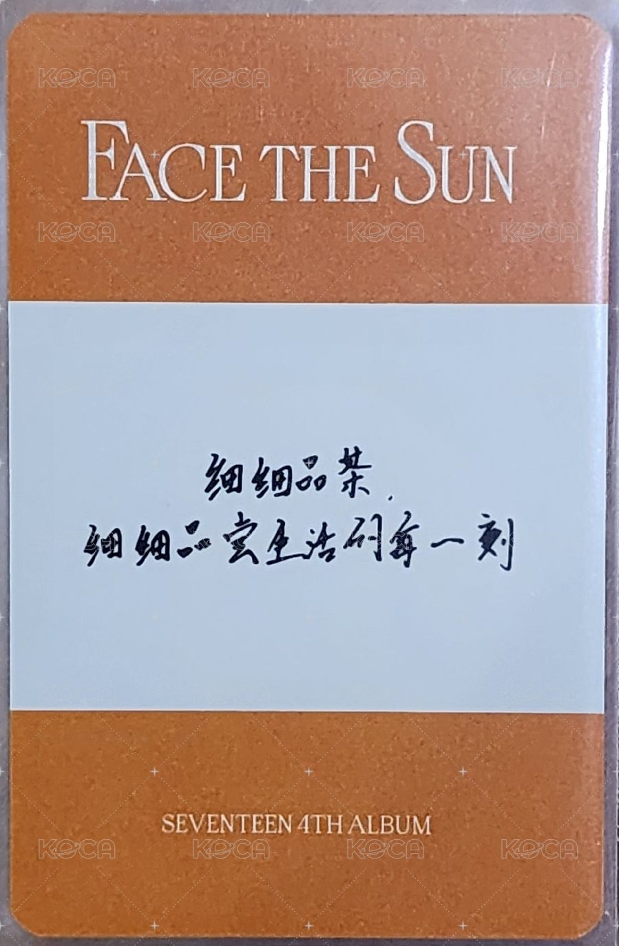 BE THE SUN yzy E 中文卡背 特典卡  背面