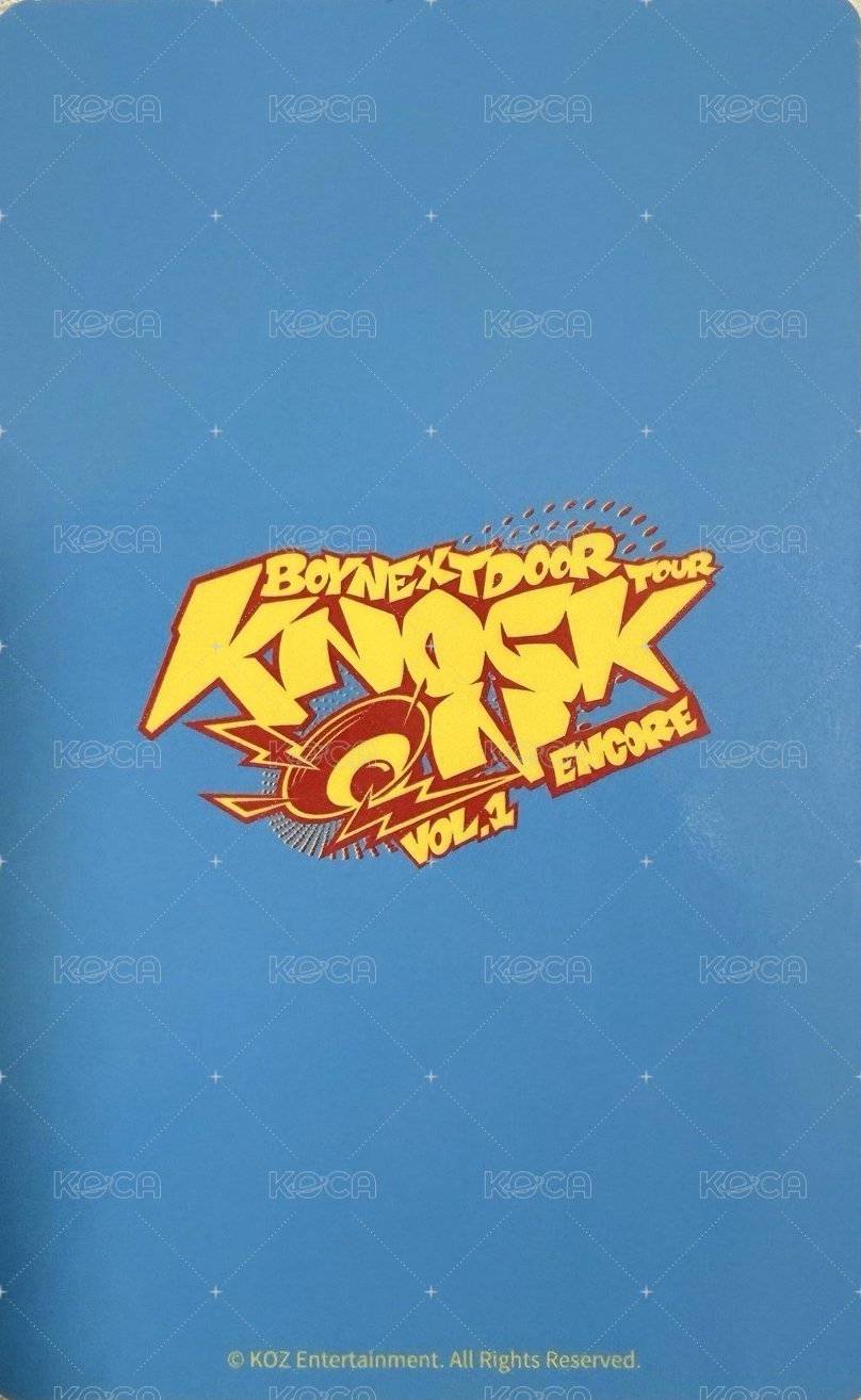 Knock On 巡迴 入場卡 / 場限卡 安可場 日安 zone卡 粽卡 背面