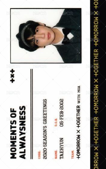 20年曆 周邊卡 ID卡 姜太顯 正面