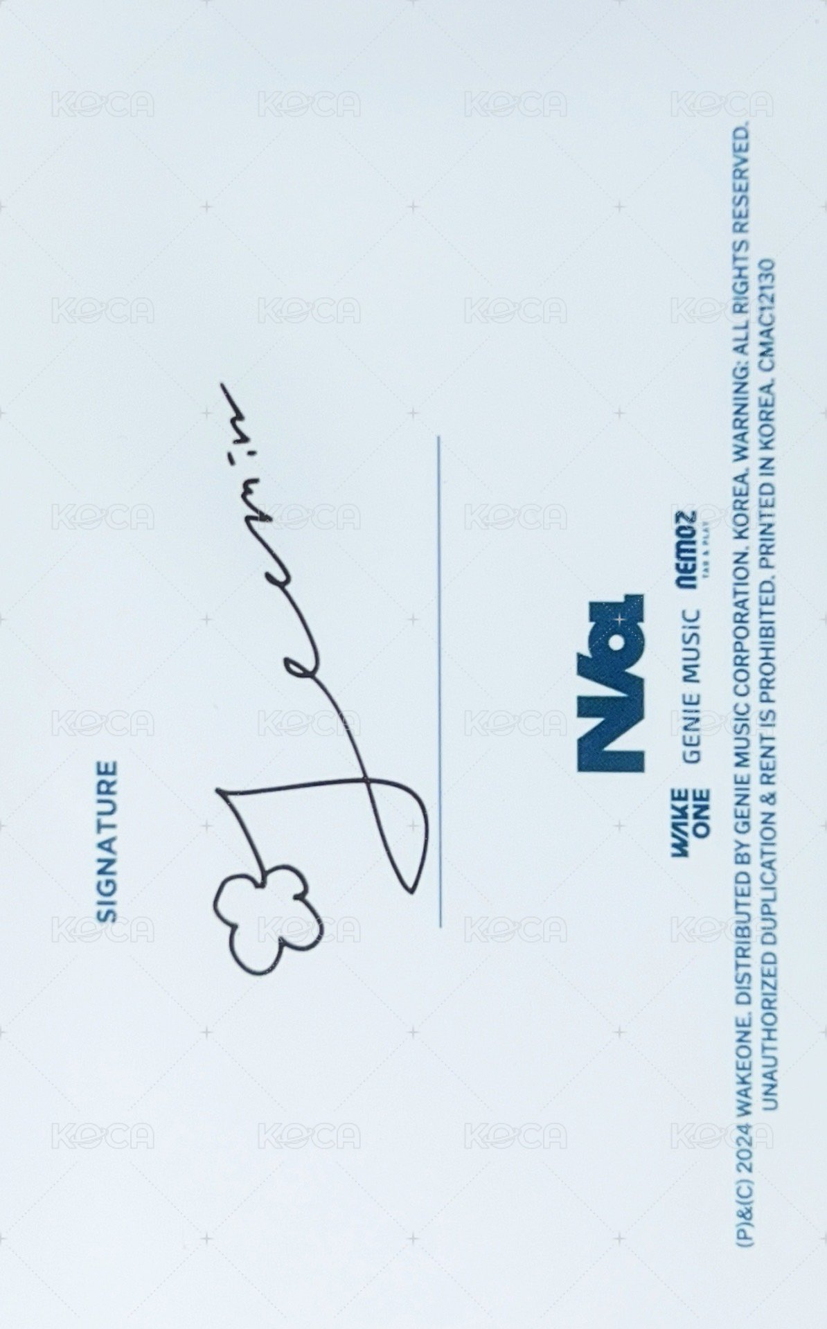 迷一 專輯卡 單封ID 背面