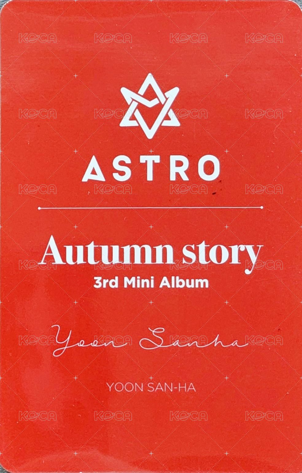 秋專 專輯卡 Red ver. 背面