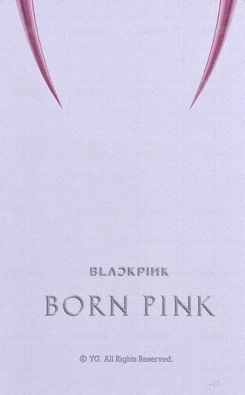 BORN PINK yg 幸運卡 1 ver. 背面