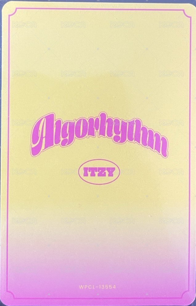 Algorhythm 專輯卡 通常盤 背面