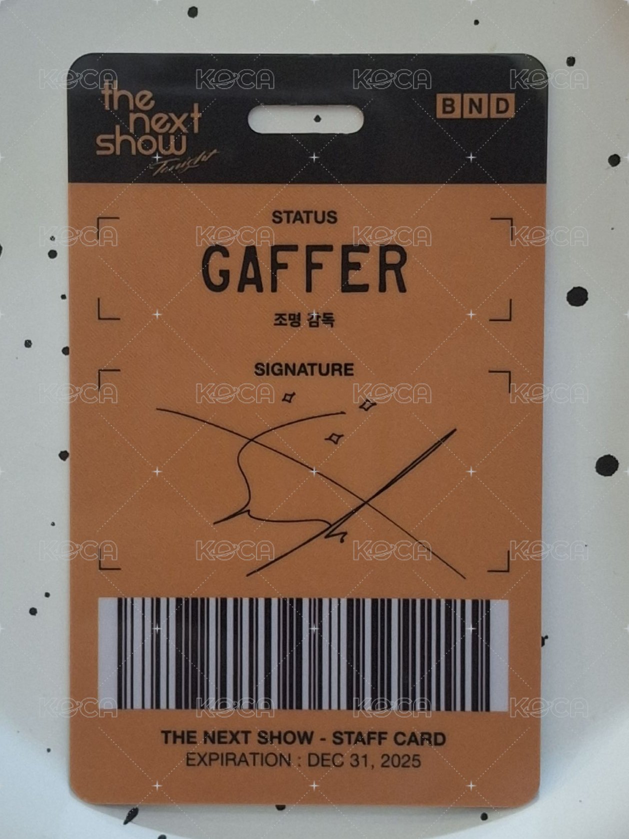 25年曆 年曆卡 工作證 背面