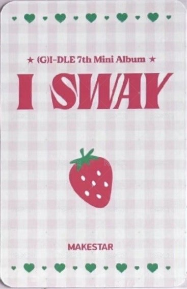 I SWAY ms ms3.0草莓 簽售卡  背面