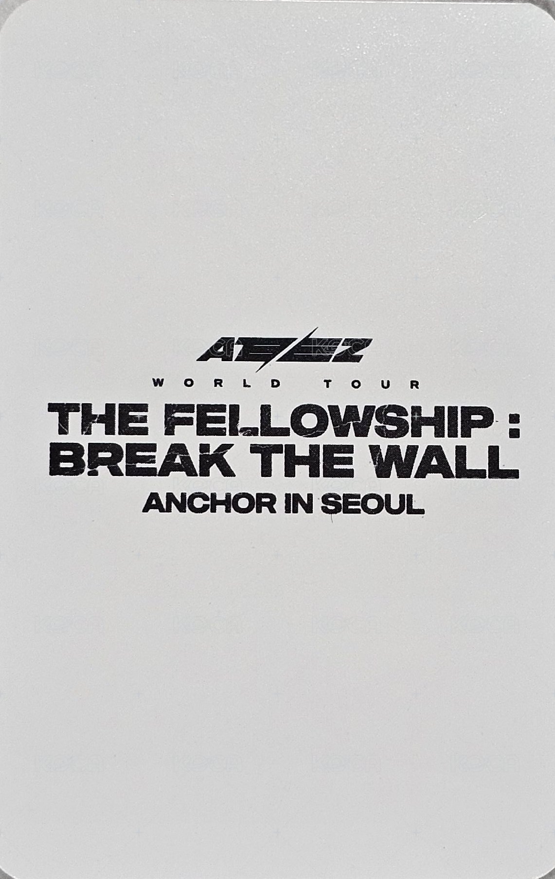 Break the Wall 入場卡 / 場限卡 ANCHOR IN SEOUL 背面