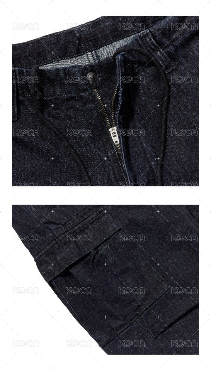 [LE SSERAFIM x HATCHINGROOM] Denim Cargo Pants