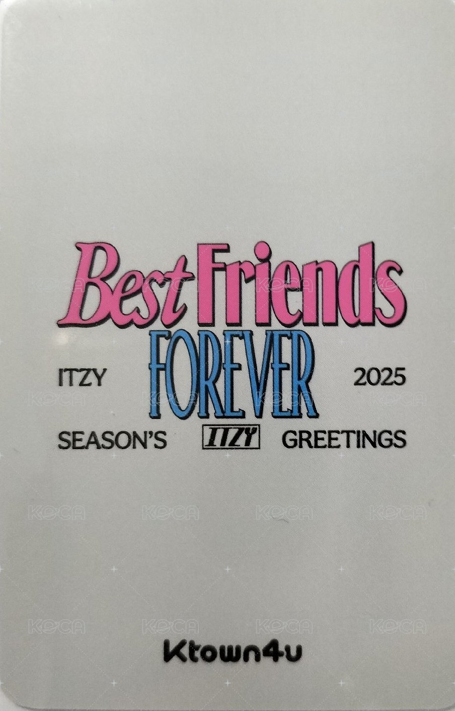 2025年曆 k4 特典卡  背面