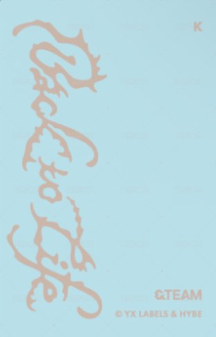 BTL 快閃店 隨機卡 GAZE ver. 背面