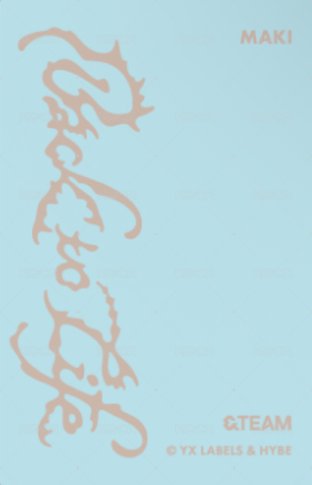 BTL 快閃店 隨機卡 GAZE ver. 背面