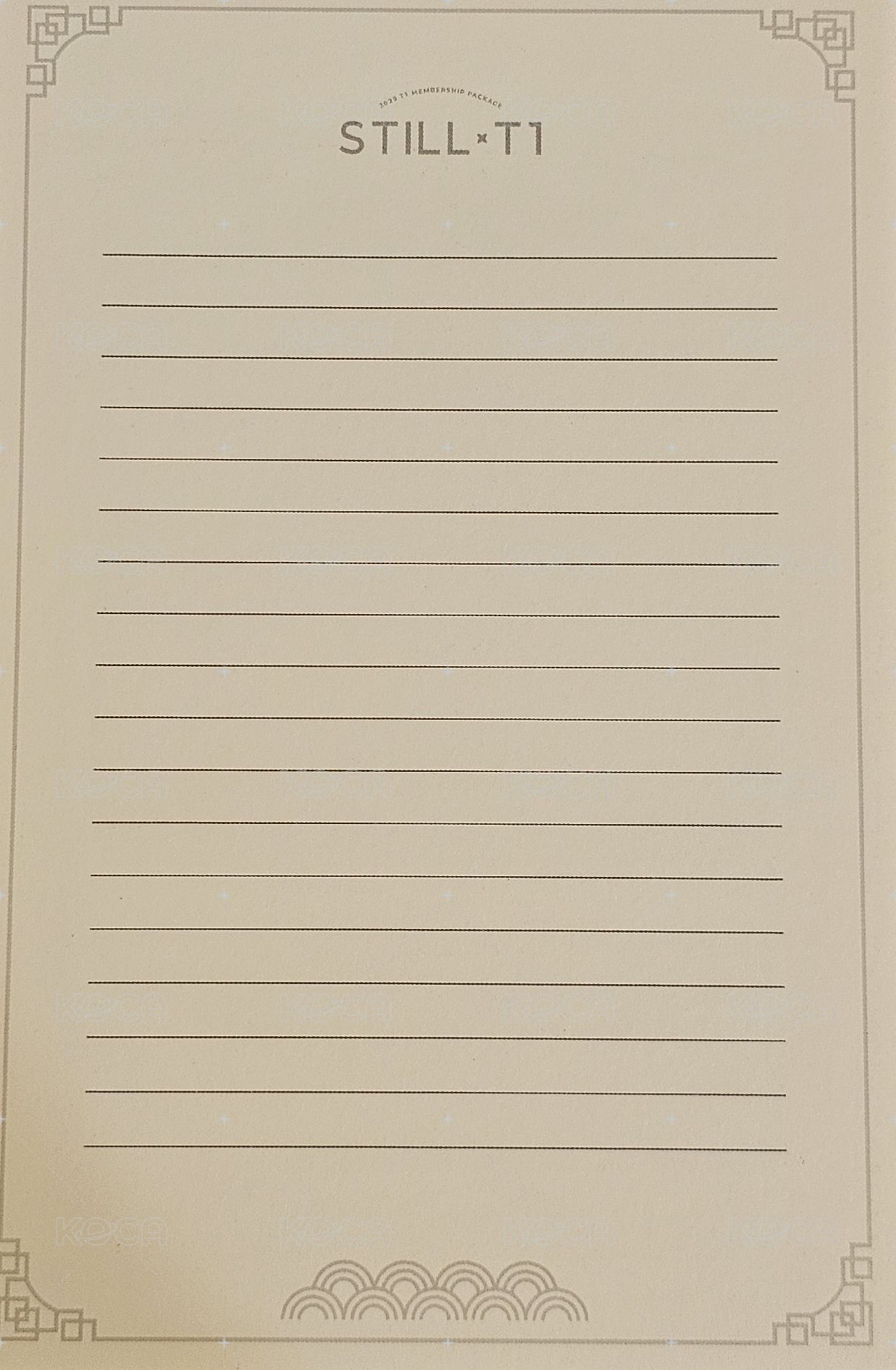 Still×T1  明信片 25T1咖啡廳明信片Faker 背面