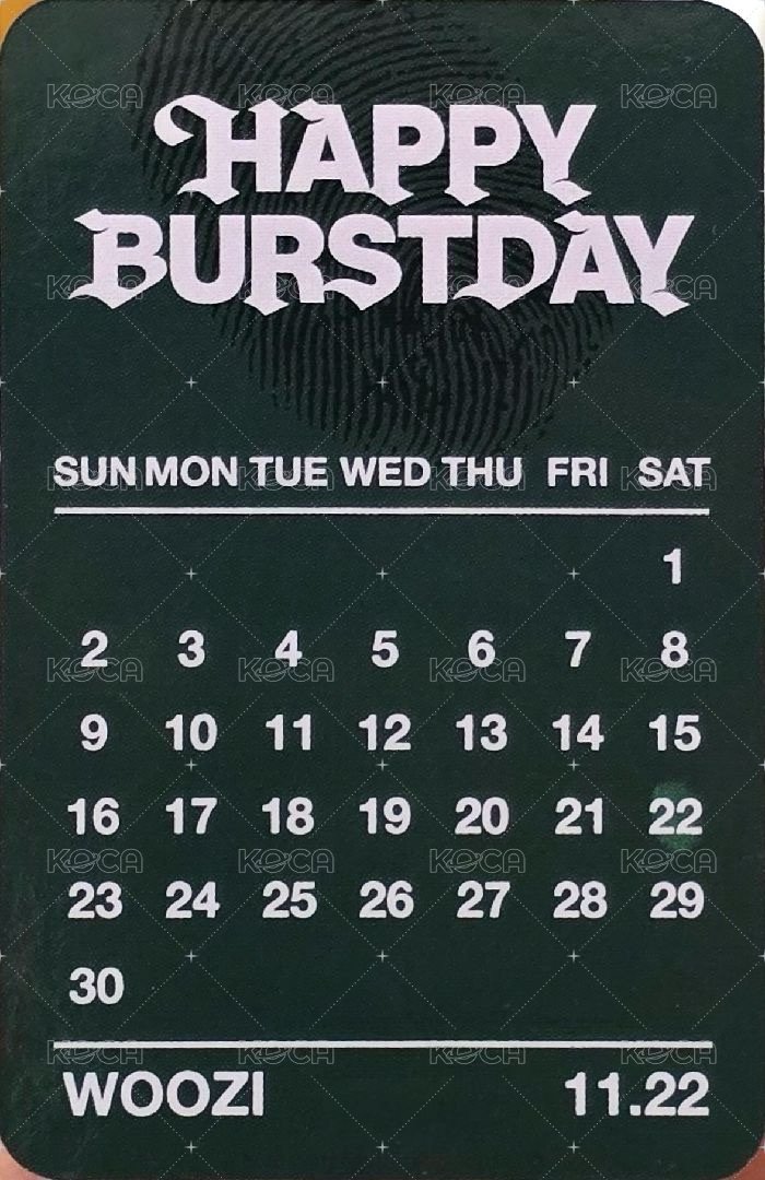 正五 yes24 CARAT ver 特典卡  背面