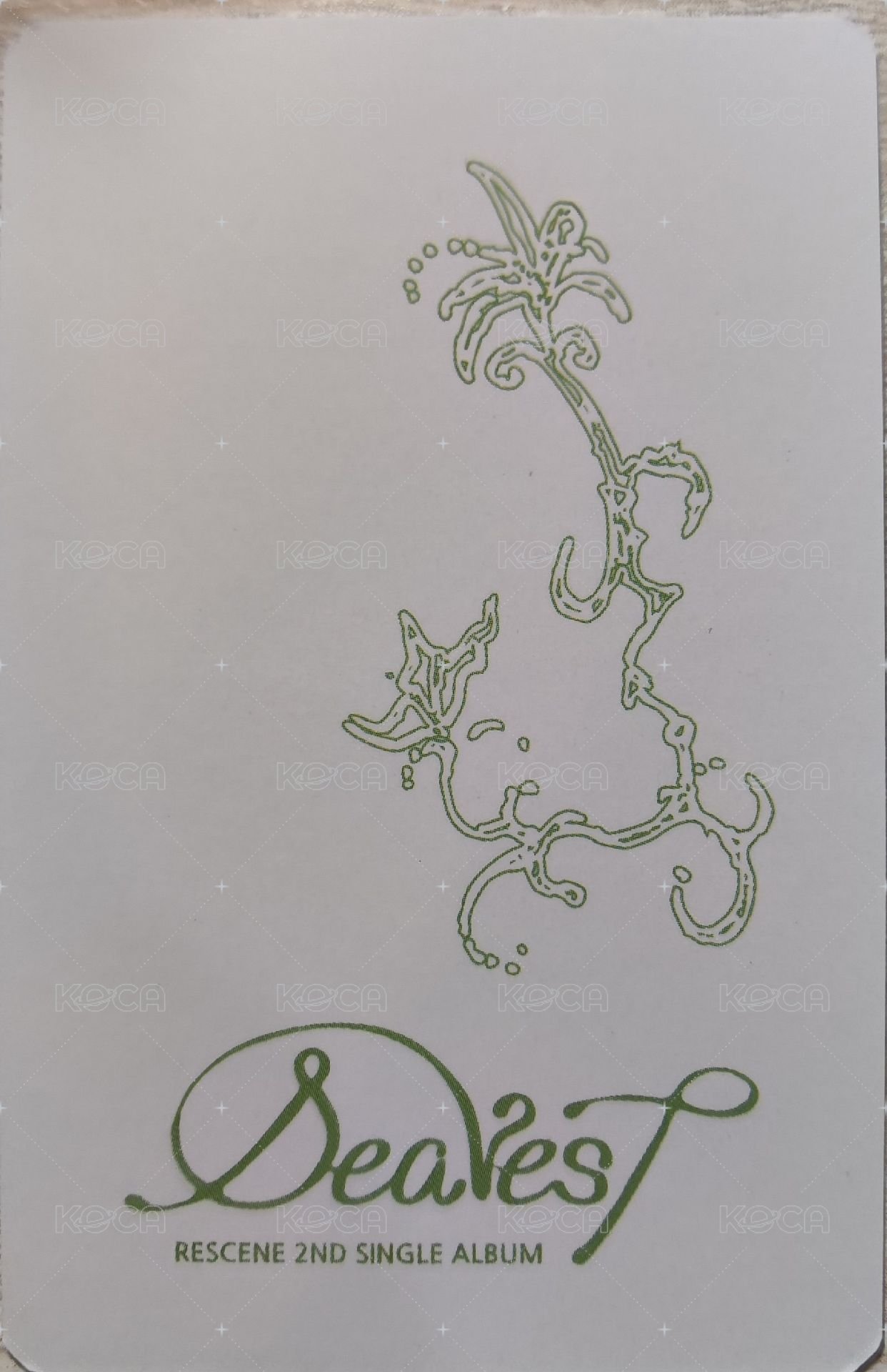 Dearest QR專Dear版 專輯卡  背面