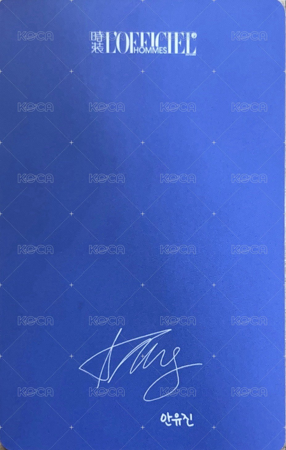 yujin X時裝男士 公開小卡B 雜誌卡  背面