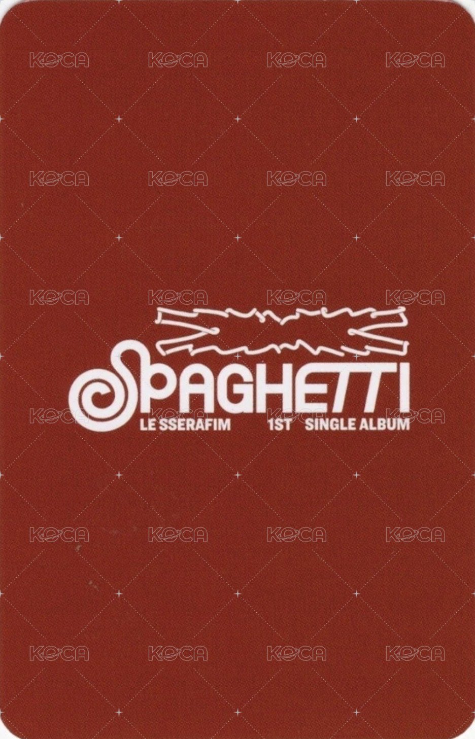 SPAGHETTI k4 線下單封快閃 特典卡  背面