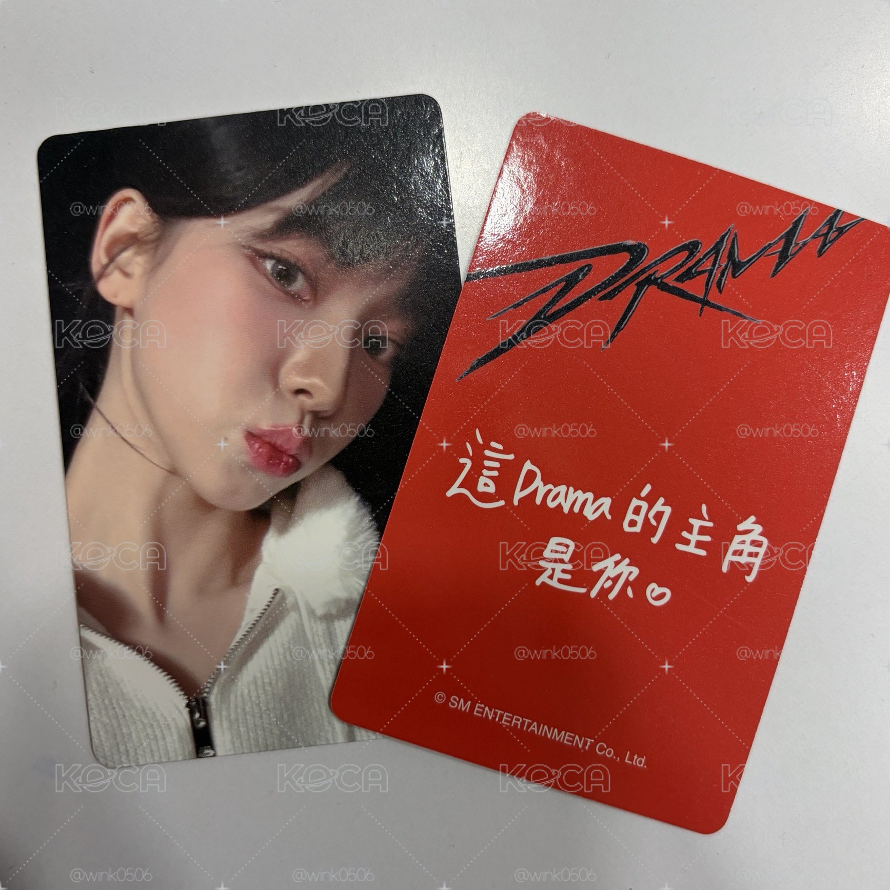 Karina KM台灣特典 中文卡背小卡