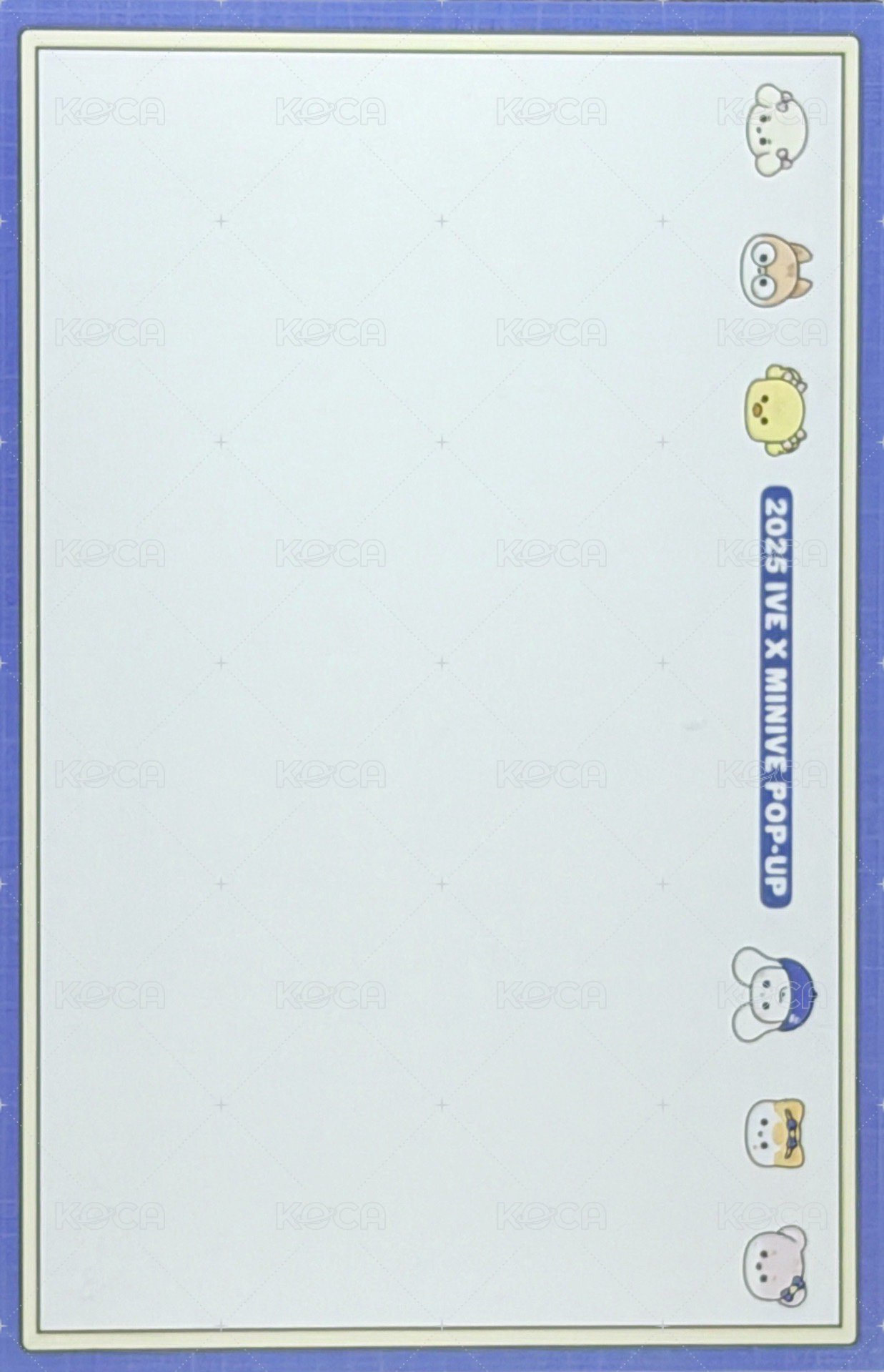 MINIVE SCHOOL 明信片 入場禮 背面