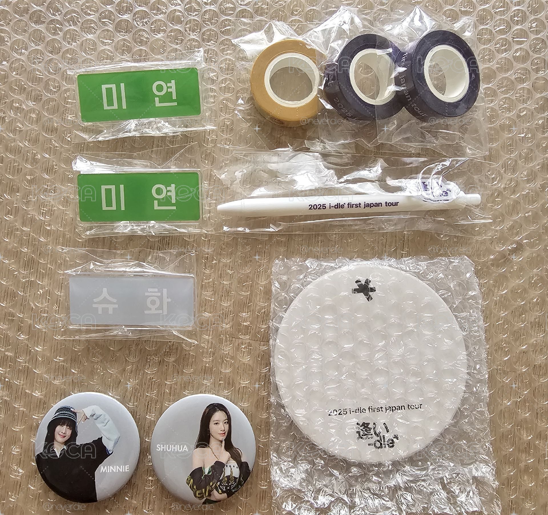 [ i-dle* ] 日場扭蛋 名牌/紙膠帶/杯墊/原子筆/周邊徽章
