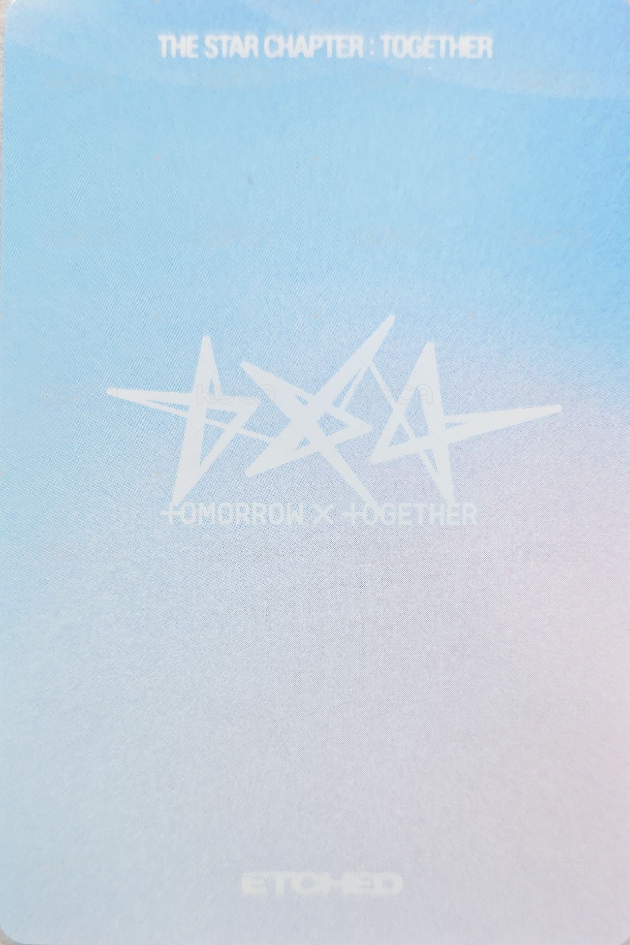 正四 專輯卡 Etched ver. 背面