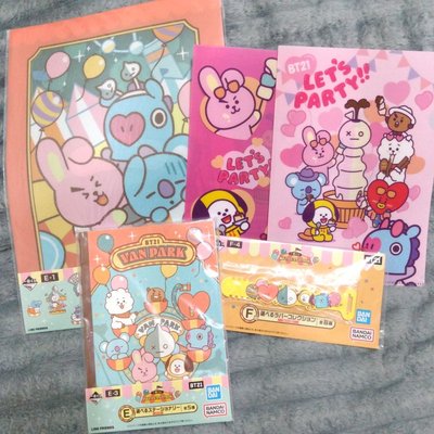 BT21 一番賞 資料夾 筆記本 束線整理帶 圖出