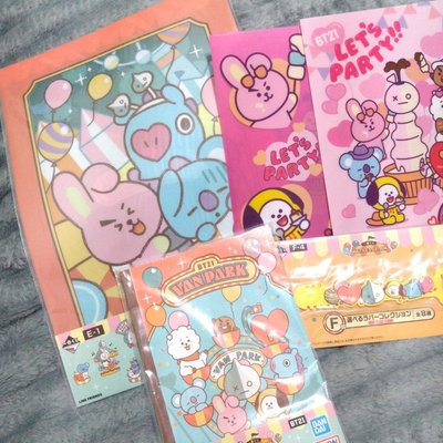 BT21 一番賞 資料夾 筆記本 束線整理帶 圖出