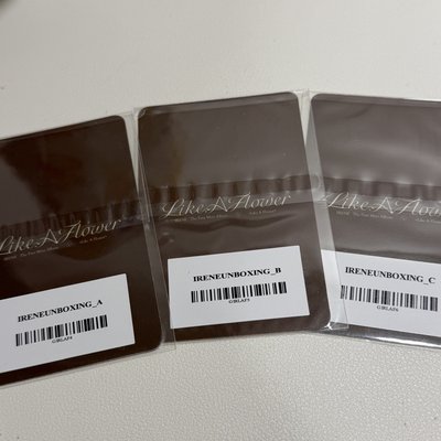 IRENE Like A Flower 直播卡三張未拆