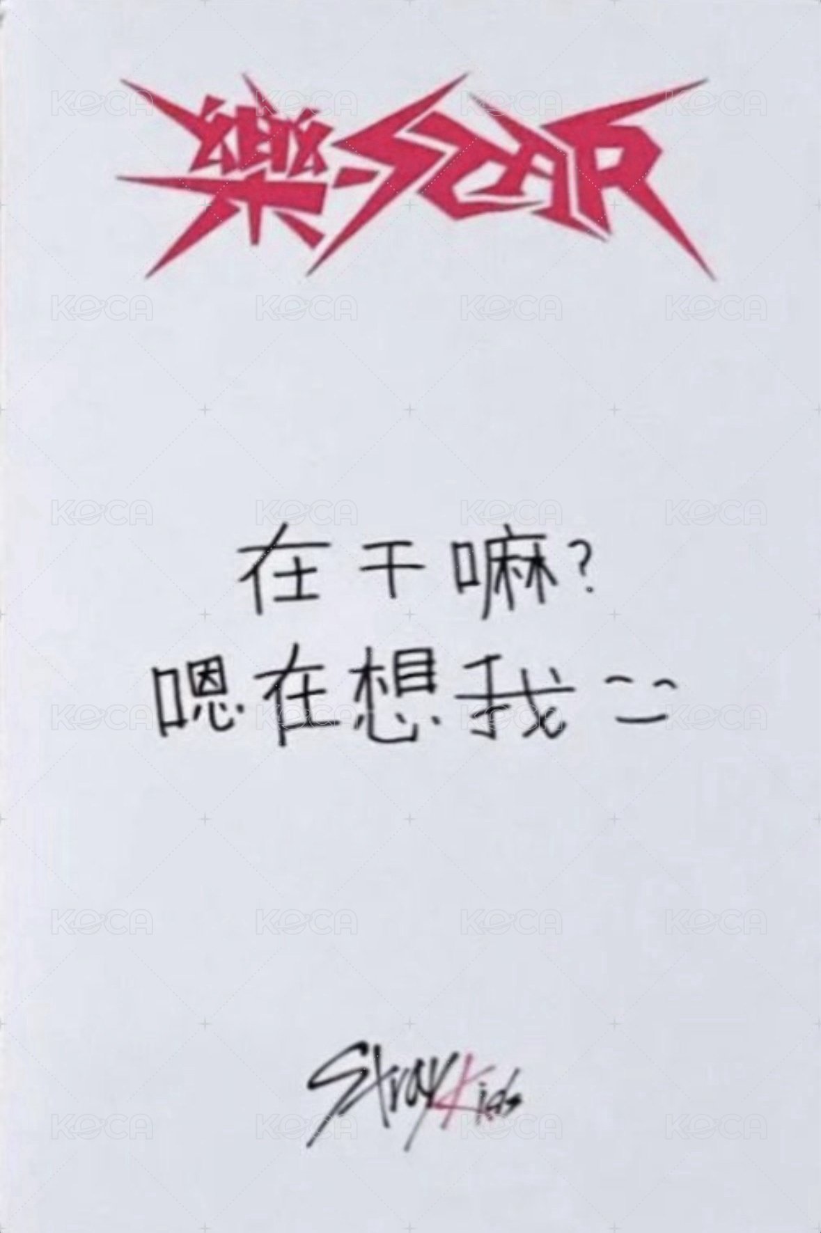 樂-STAR yzy 末場 簽售卡  背面