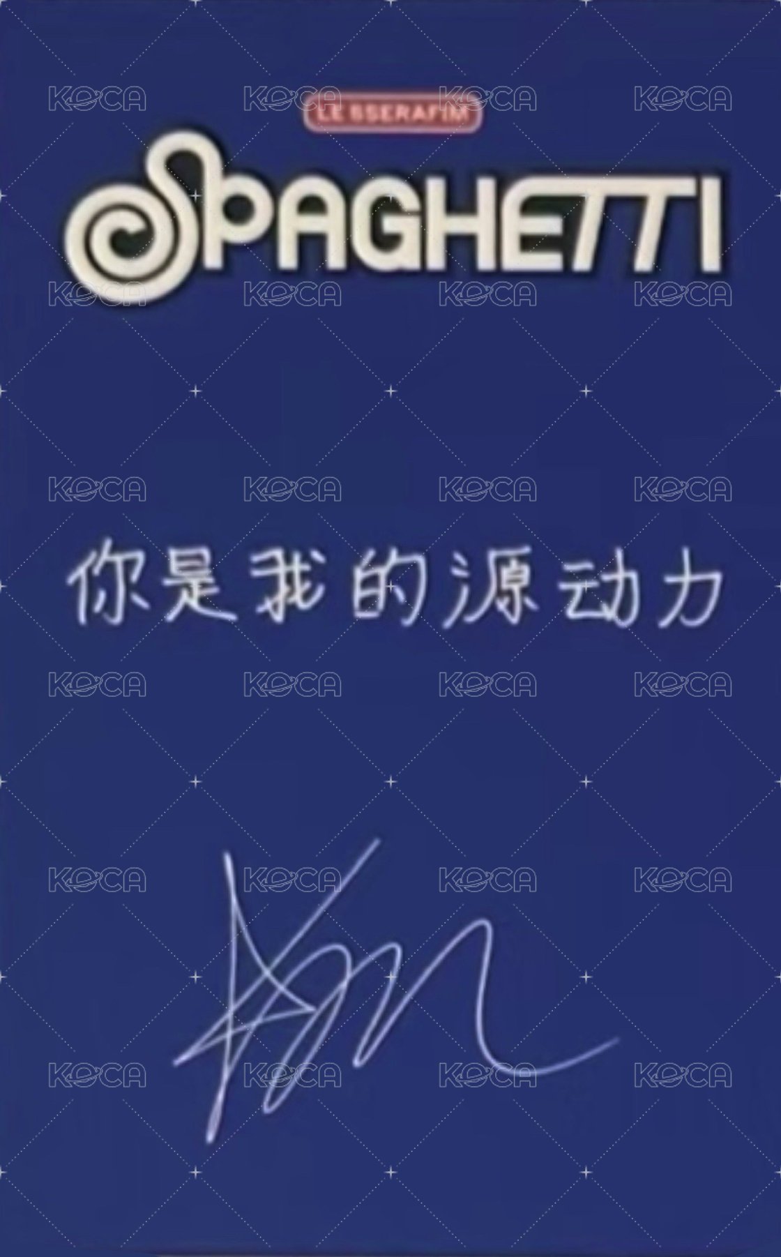 SPAGHETTI 京東 預售 特典卡  背面