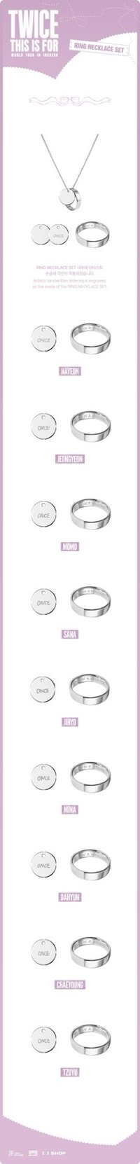 六巡 jyp 項鍊 成員手寫戒指