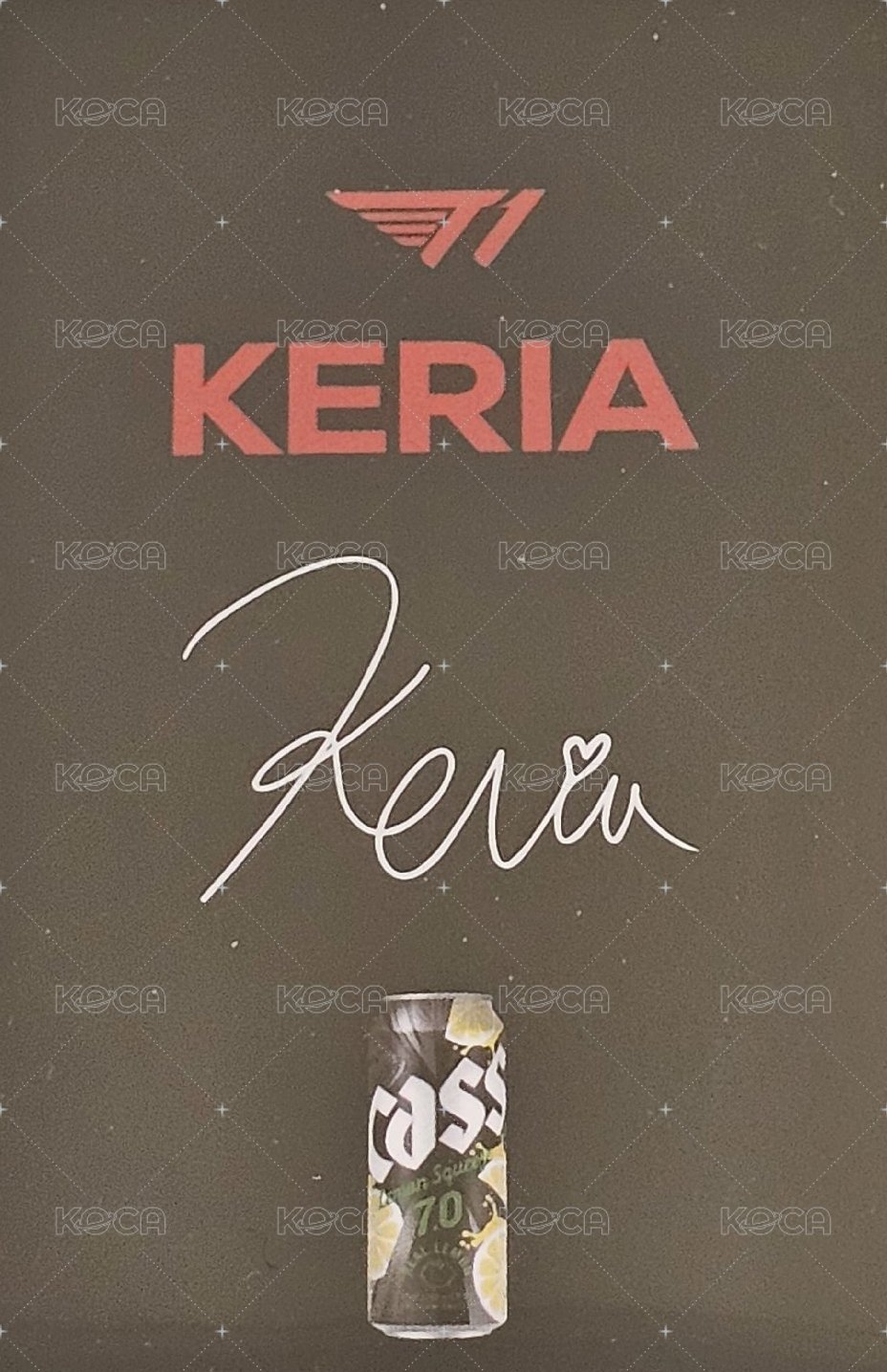 Cass×T1 黑版 代言卡  背面