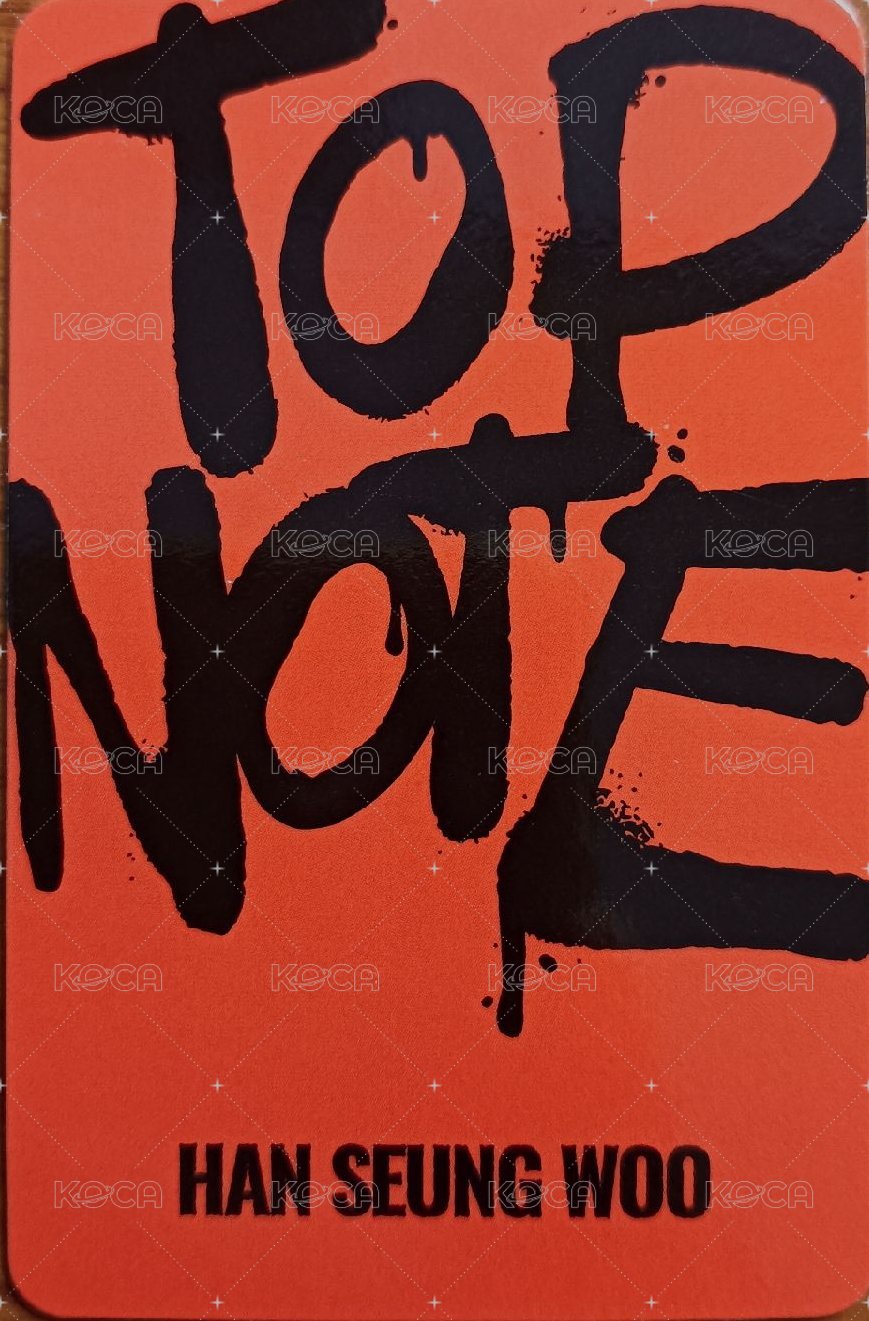HAN SEUNG WOO 4TH MINI ALBUM [TOP NOTE] Keyring版 專輯卡  背面