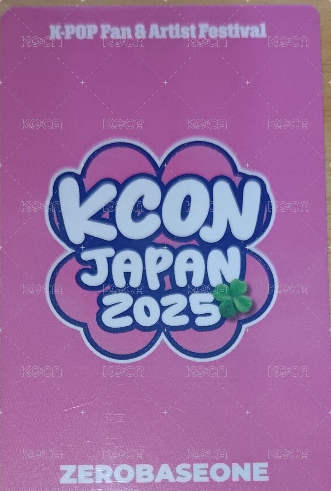 25'KCJP mnet 滿額卡 SIGNED OFFICIAL MD PACKAGE套裝小卡 背面