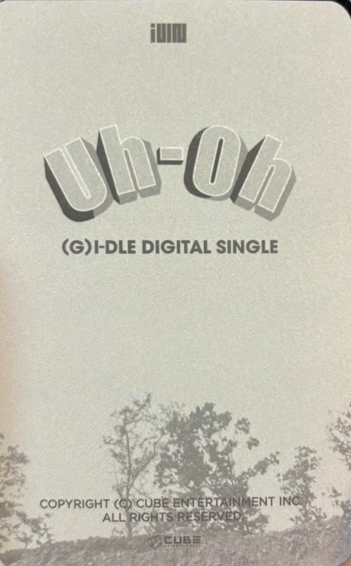 UH-OH 周邊卡 寫真卡 PB卡 背面