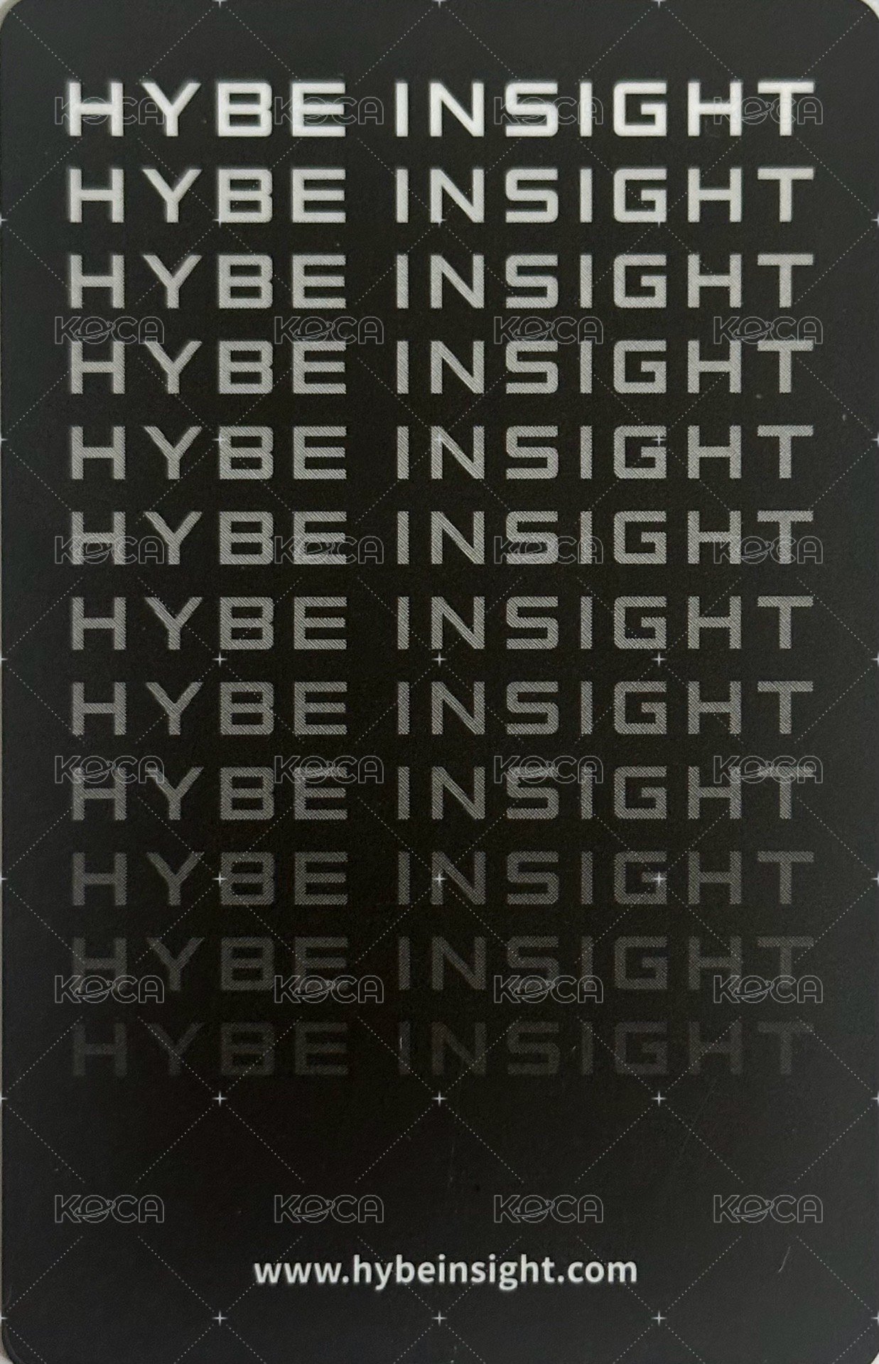 MINI9   幸運卡 HYBE INSIGHT 背面