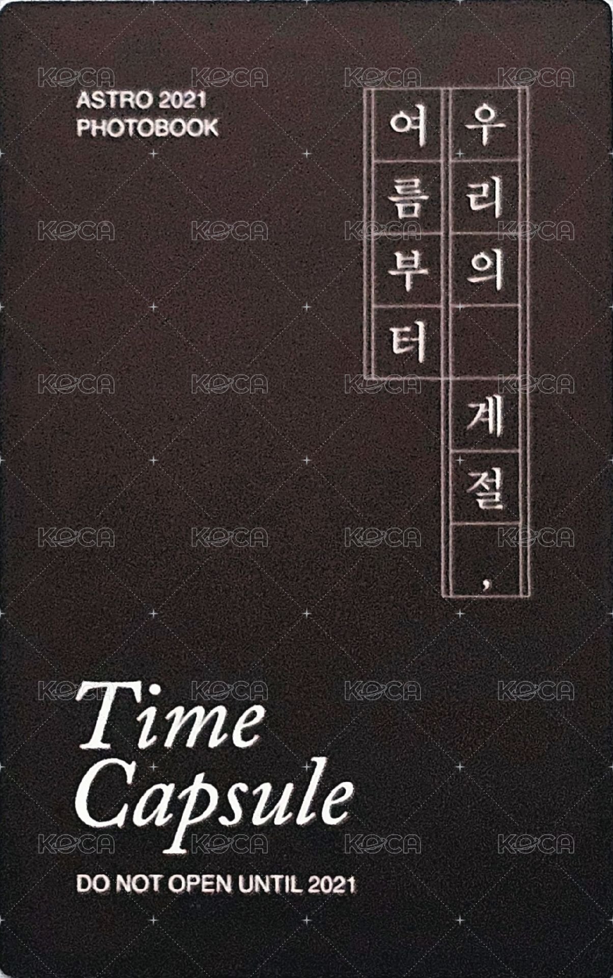 ASTRO 2021 PHOTOBOOK [TIME CAPSULE] Japan 周邊卡  背面