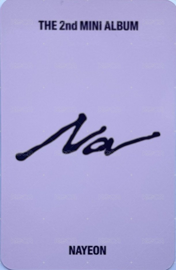 NA bdm 寫真版特典 特典卡  背面