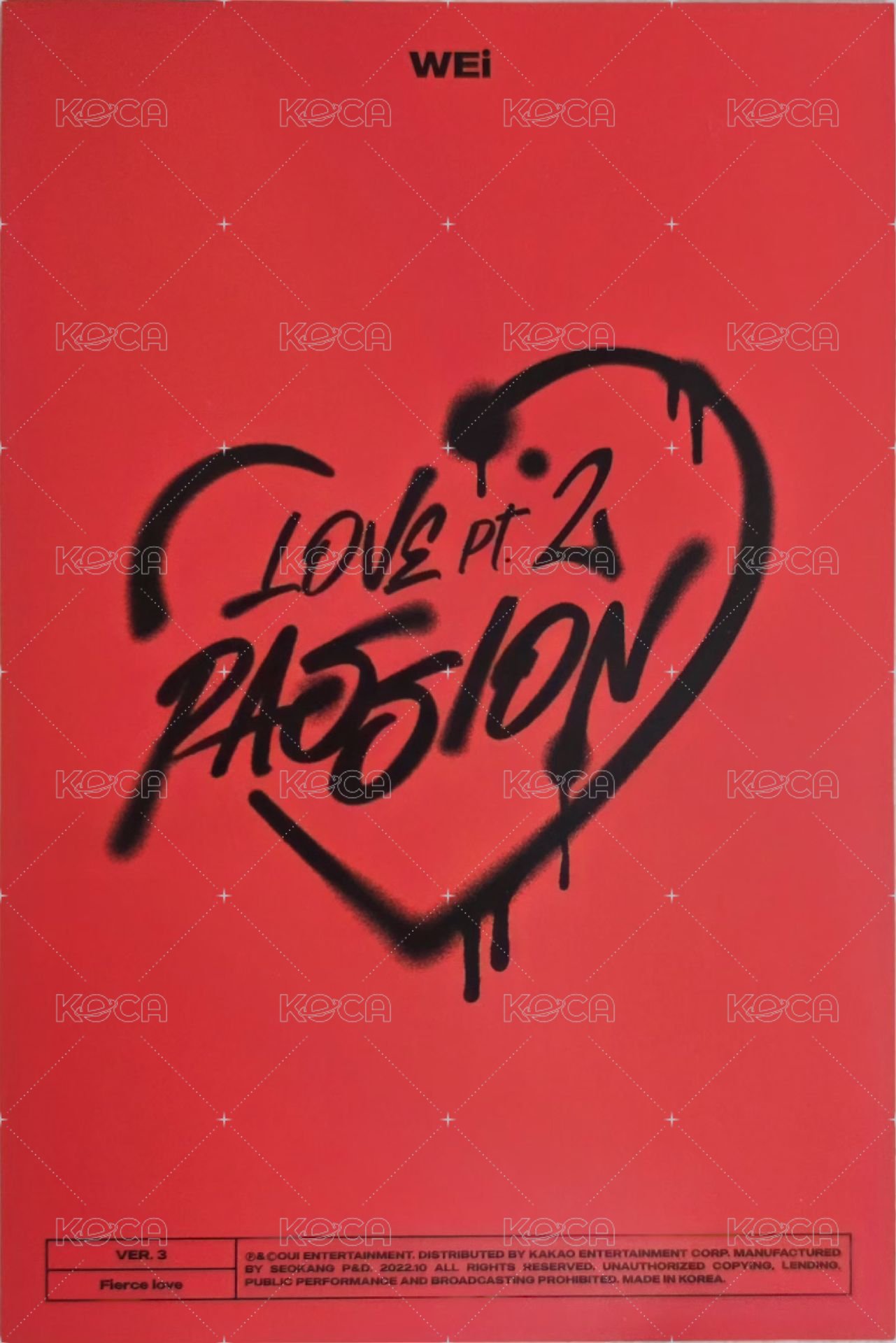 迷你五輯 專輯卡 底片照片 Fierce love ver. 背面
