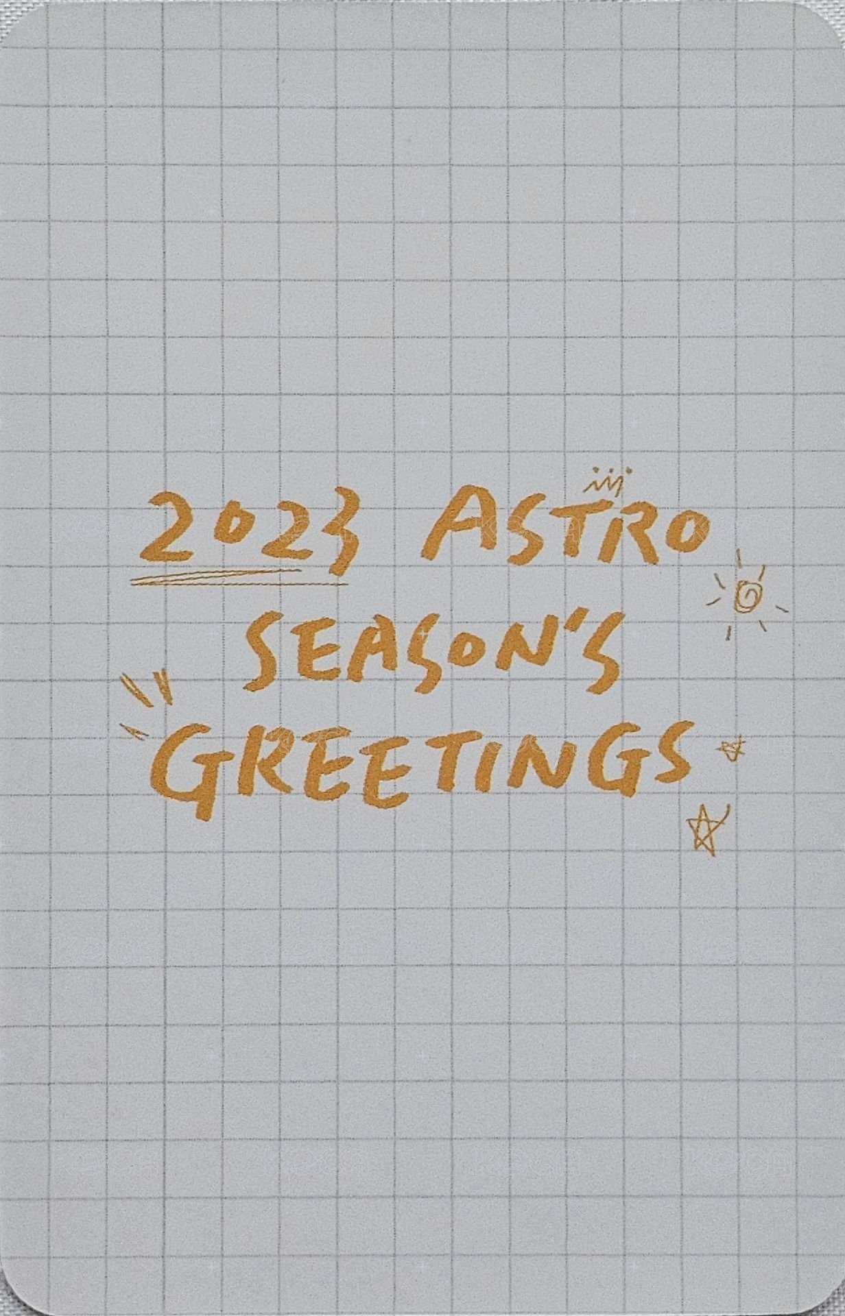 2023 年曆 am 特典卡 Favorite ver. 背面