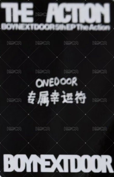 The Action yzy 預售 2.0 特典卡  背面