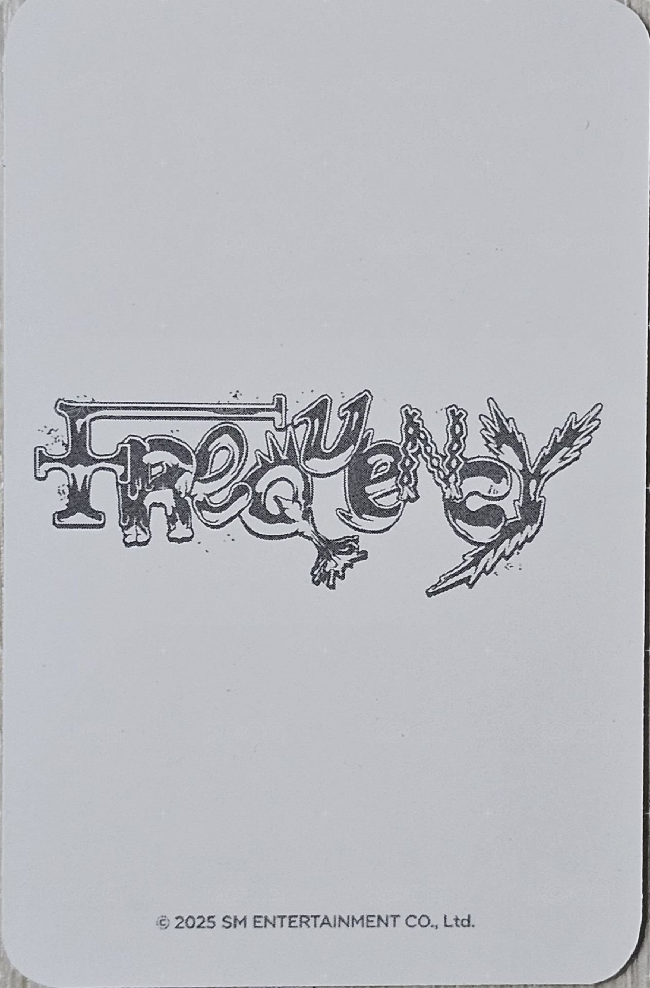 FREQUENCY 毛帽 周邊卡  背面