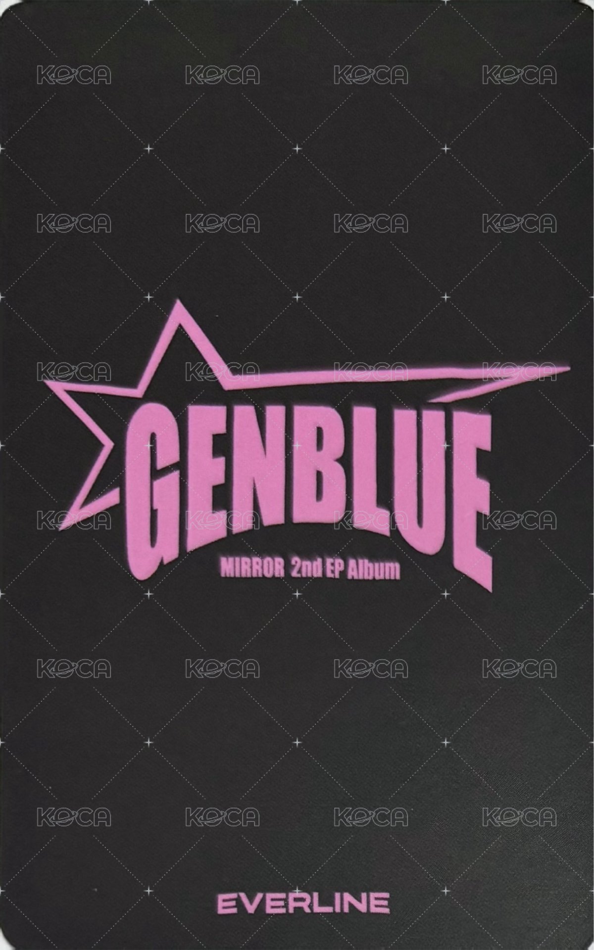 MIRROR el 1.0 線上 簽售卡 하트뿅뿅 ver. 背面