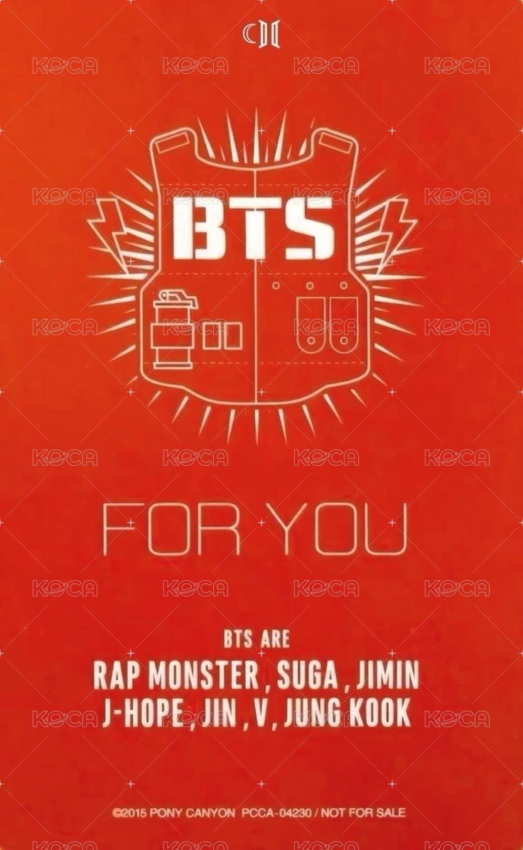 FOR YOU日專 通常盤 專輯卡  背面