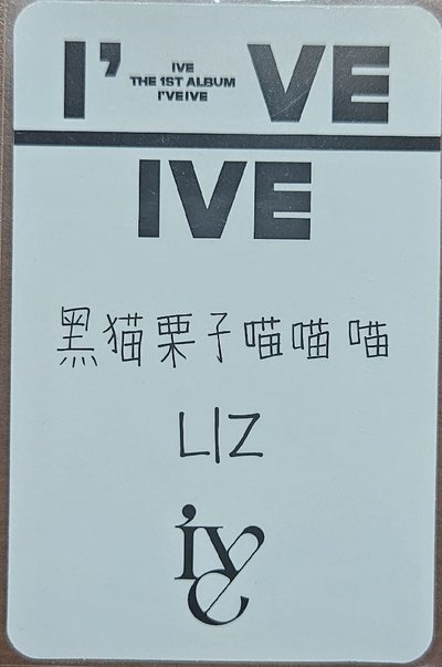 ＜全收優惠＞I've IVE 楠藝睡衣栗瑞 中文卡背