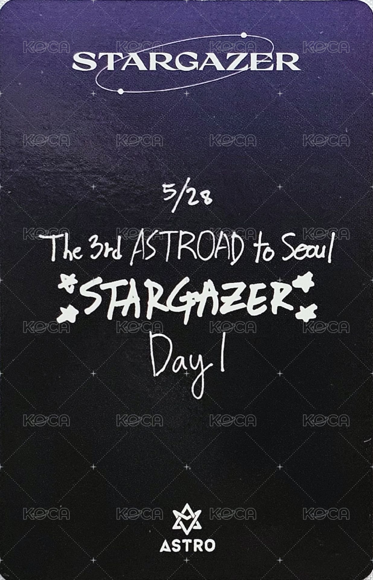 三巡演唱會 入場卡 / 場限卡 0528 背面