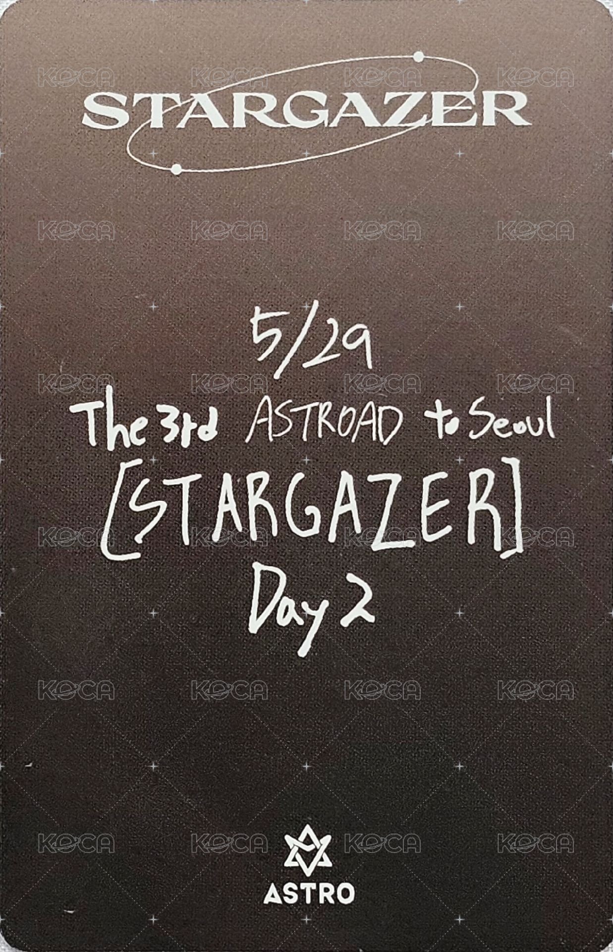 三巡演唱會 入場卡 / 場限卡 0529 背面